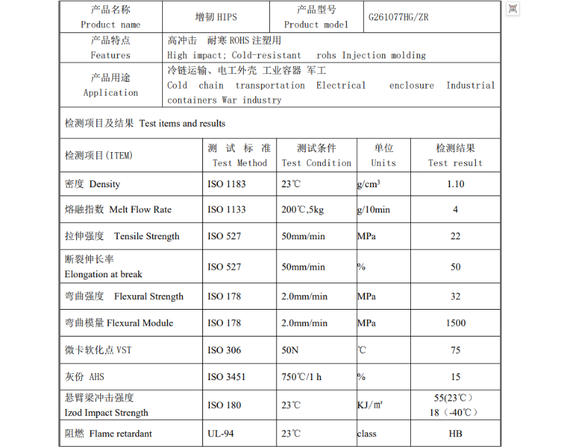 中新華美耐寒增韌HIPS材料，適配家電制冷與多領(lǐng)域注塑生產(chǎn)